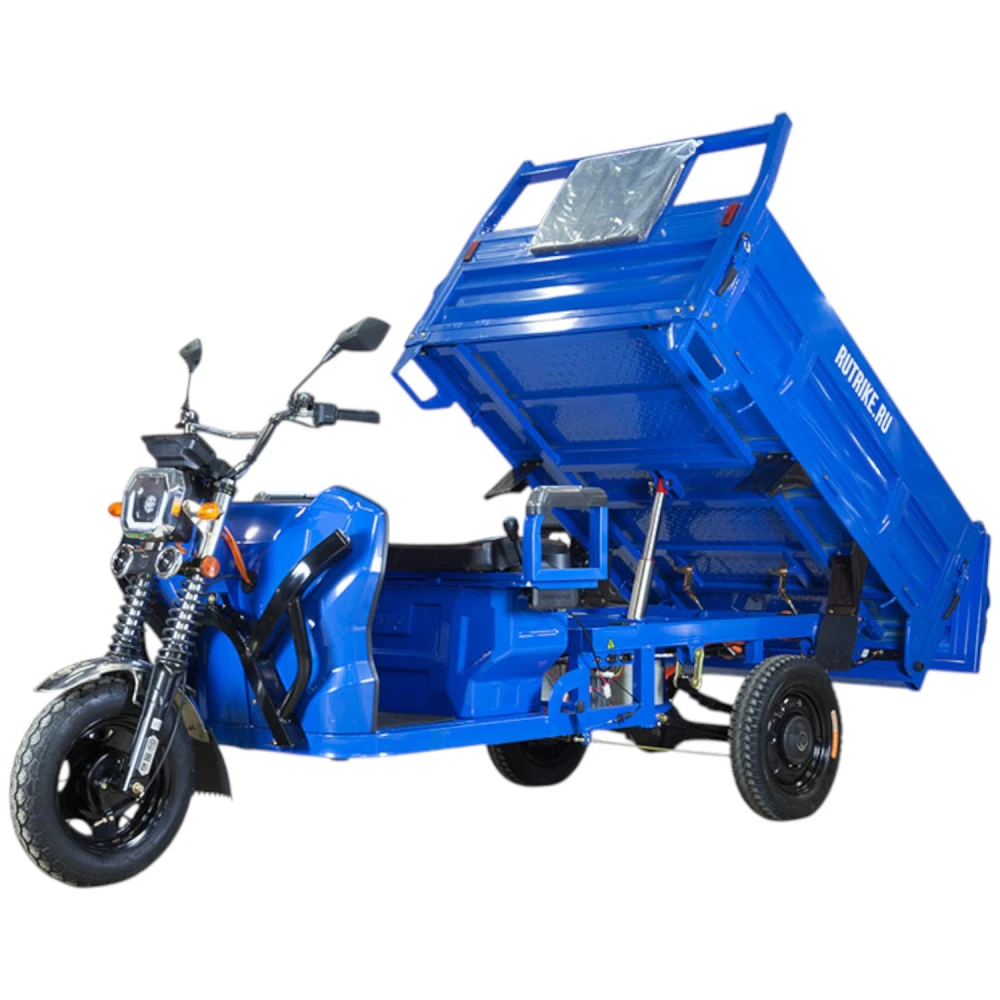 Грузовой электротрицикл Rutrike D5 1500 гидравлика (72V1500W) Тёмно-синий матовый 2