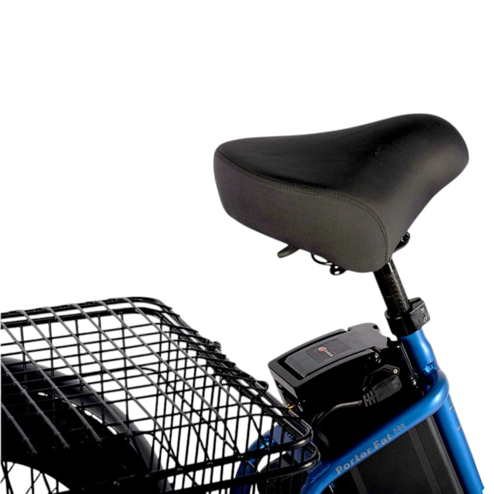Трёхколёсный электровелосипед Eltreco Porter Fat 500 Синий-матовый 7