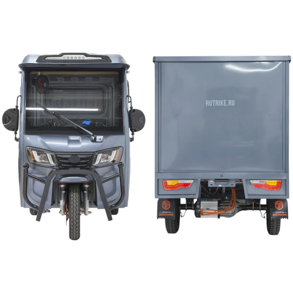 Грузовой электротрицикл Rutrike КАРГО Кабина Дуал NEXT обогрев 72V 2000W 5